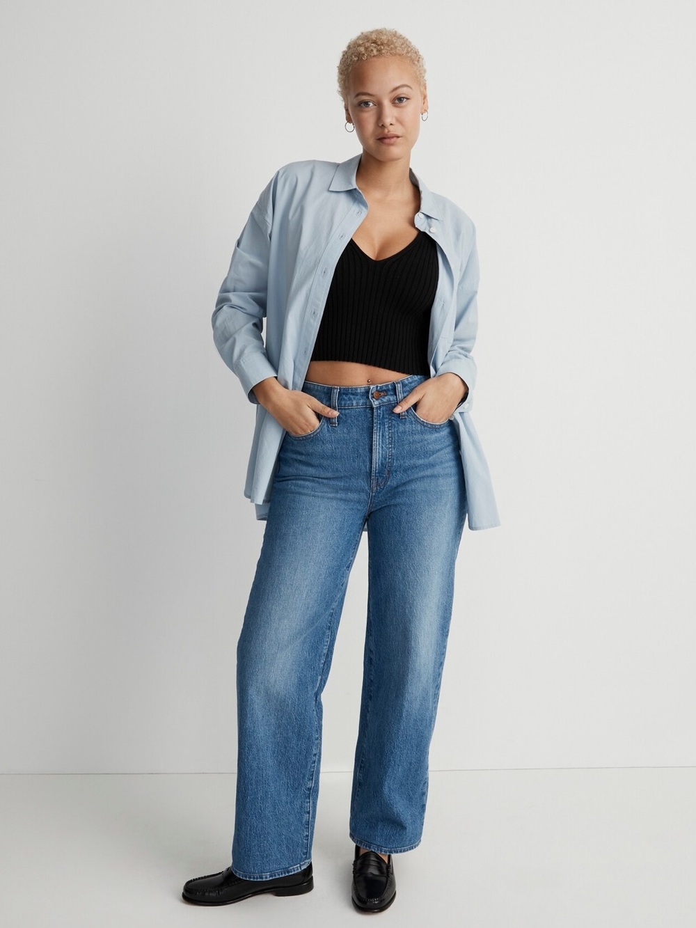 Madewell Curvy Perfect Vintage Wide-Leg Crop Jean Size 30 - Picture 6 of 6